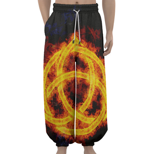 Fire Celtic Knot Print Lantern Pants