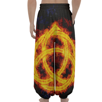 Fire Celtic Knot Print Lantern Pants