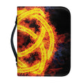 Fire Celtic Knot Print Leather Bible Cover