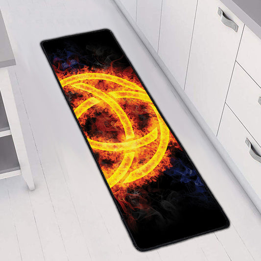 Fire Celtic Knot Print Long Kitchen Mat