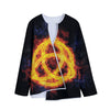 Fire Celtic Knot Print Long Sleeve Short Coat