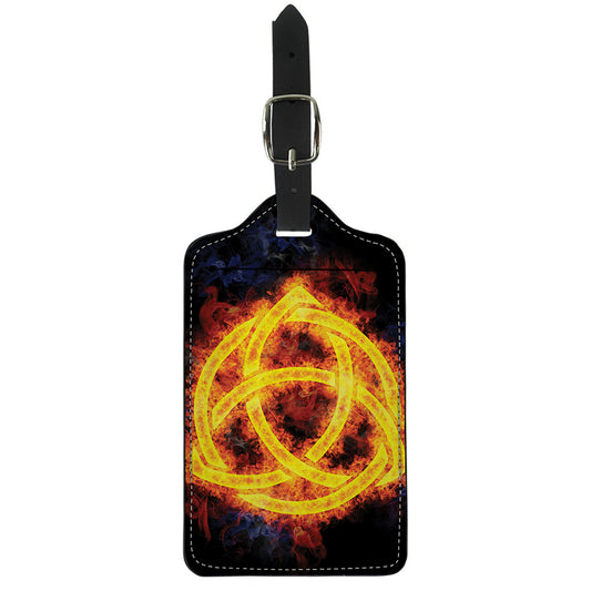 Fire Celtic Knot Print Luggage Tag