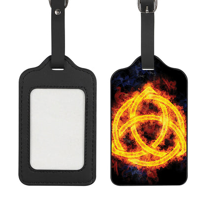Fire Celtic Knot Print Luggage Tag