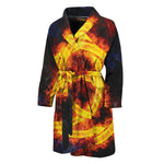 Fire Celtic Knot Print Men's Bathrobe