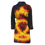 Fire Celtic Knot Print Men's Bathrobe