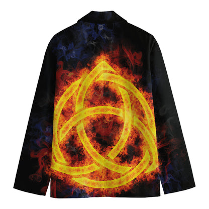 Fire Celtic Knot Print Men's Blazer