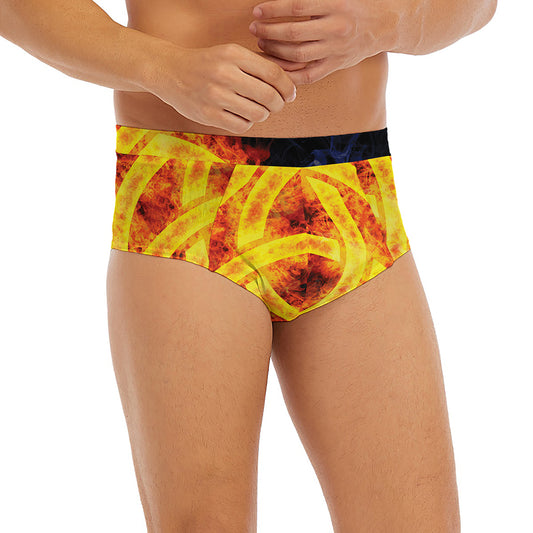 Fire Celtic Knot Print Men's Briefs