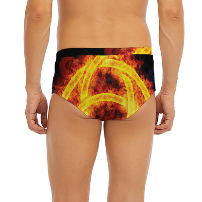 Fire Celtic Knot Print Men's Briefs