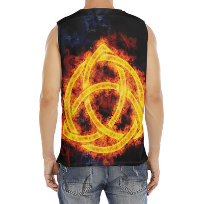 Fire Celtic Knot Print Men's Fitness Tank Top