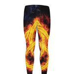 Fire Celtic Knot Print Men's leggings