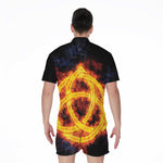 Fire Celtic Knot Print Men's Rompers