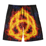 Fire Celtic Knot Print Men's Swim Trunks