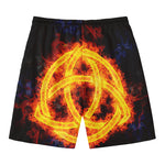 Fire Celtic Knot Print Men's Swim Trunks