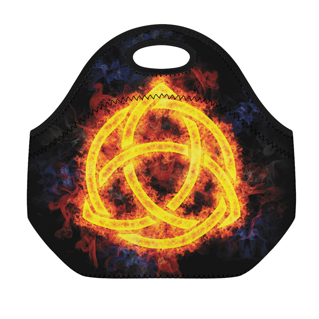 Fire Celtic Knot Print Neoprene Lunch Bag