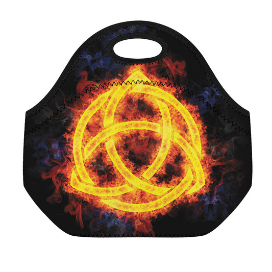 Fire Celtic Knot Print Neoprene Lunch Bag