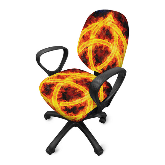 Fire Celtic Knot Print Office Chair Cover