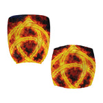 Fire Celtic Knot Print Office Chair Cover