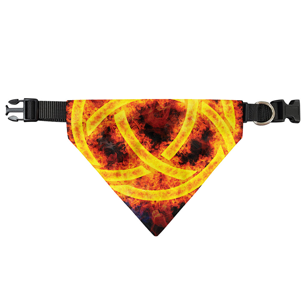 Fire Celtic Knot Print Over The Collar Dog Bandana