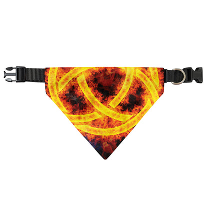 Fire Celtic Knot Print Over The Collar Dog Bandana