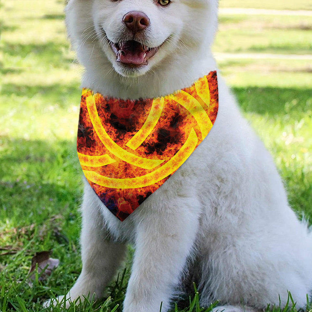 Fire Celtic Knot Print Over The Collar Dog Bandana