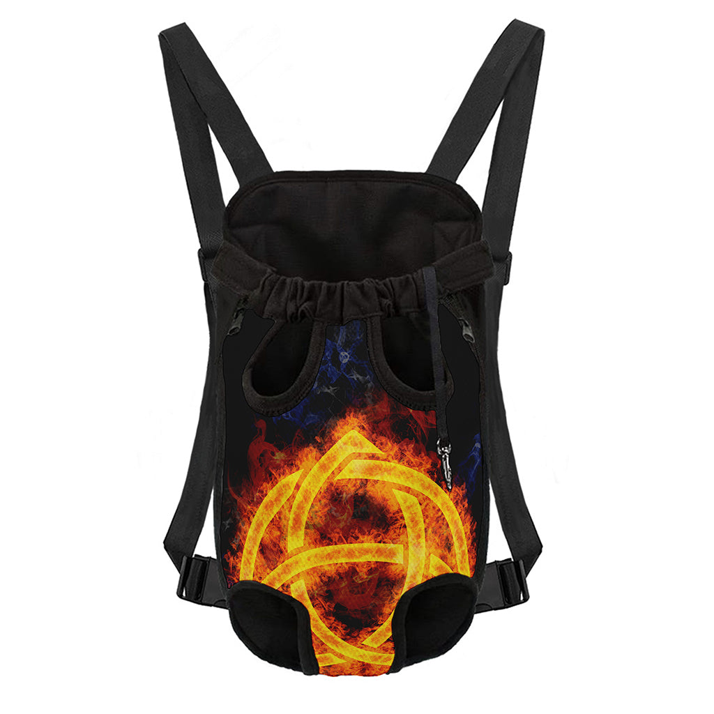 Fire Celtic Knot Print Pet Carrier Backpack