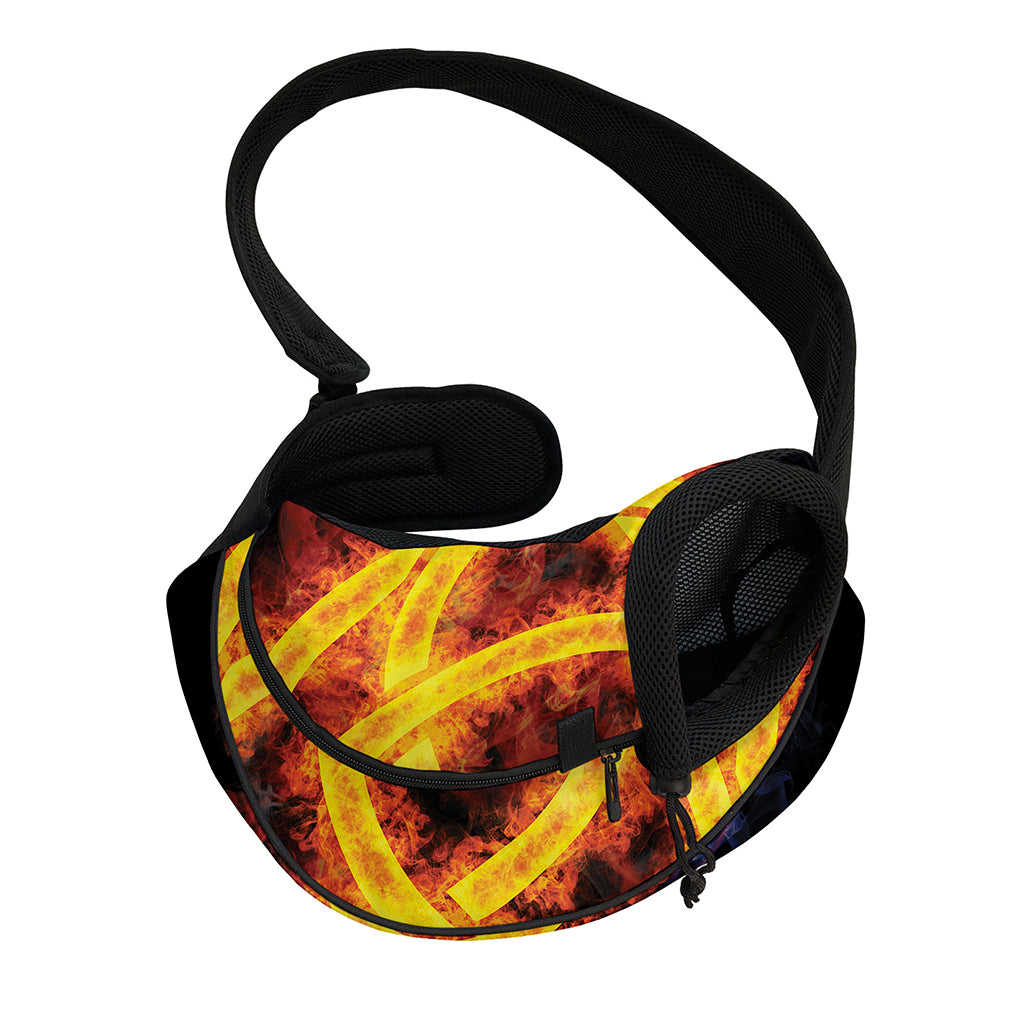 Fire Celtic Knot Print Pet Sling Carrier