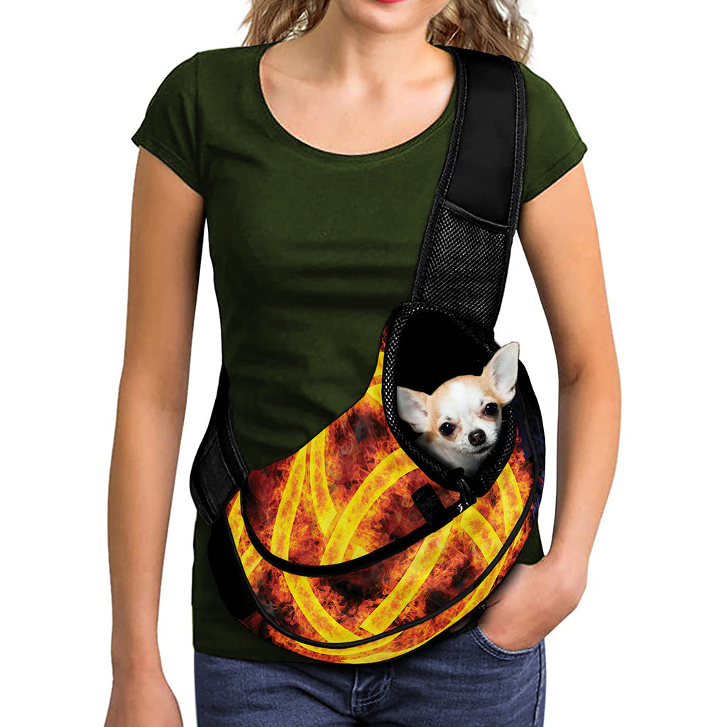 Fire Celtic Knot Print Pet Sling Carrier