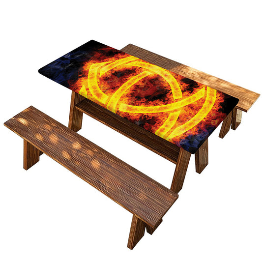 Fire Celtic Knot Print Picnic Table Cover