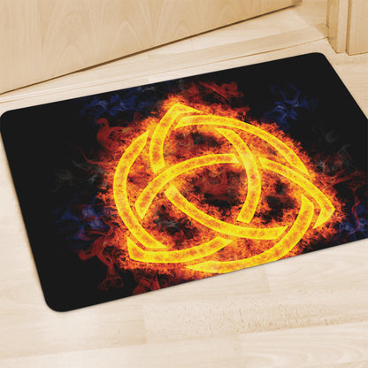 Fire Celtic Knot Print Polyester Doormat