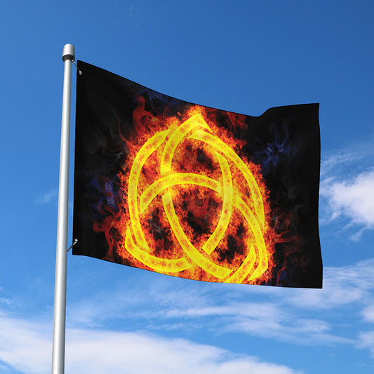 Fire Celtic Knot Print Polyester Flag