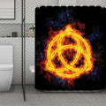Fire Celtic Knot Print Polyester Shower Curtain