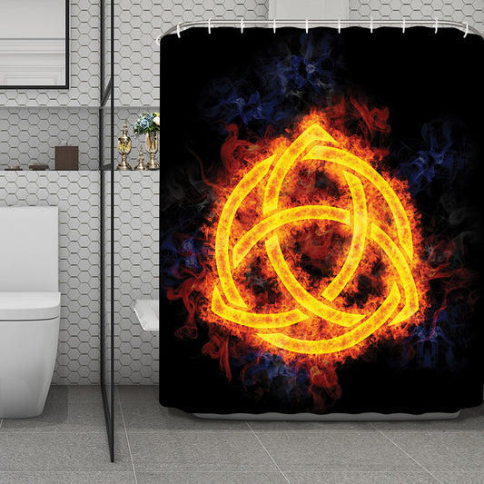 Fire Celtic Knot Print Polyester Shower Curtain