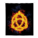 Fire Celtic Knot Print Polyester Shower Curtain