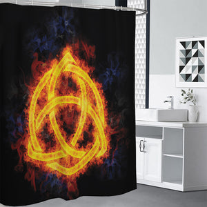 Fire Celtic Knot Print Premium Shower Curtain