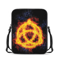 Fire Celtic Knot Print Rectangular Crossbody Bag