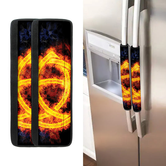Fire Celtic Knot Print Refrigerator Handle Covers