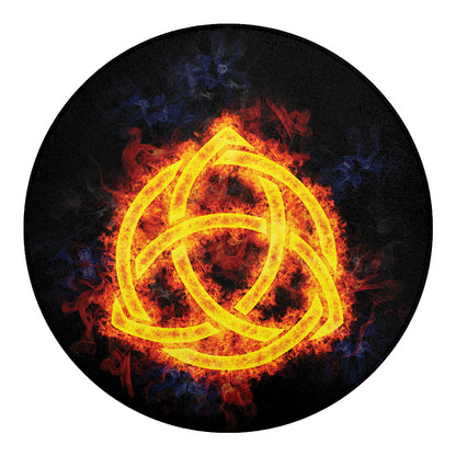 Fire Celtic Knot Print Round Blanket