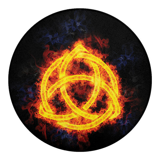 Fire Celtic Knot Print Round Blanket