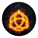 Fire Celtic Knot Print Round Blanket