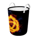 Fire Celtic Knot Print Round Laundry Basket