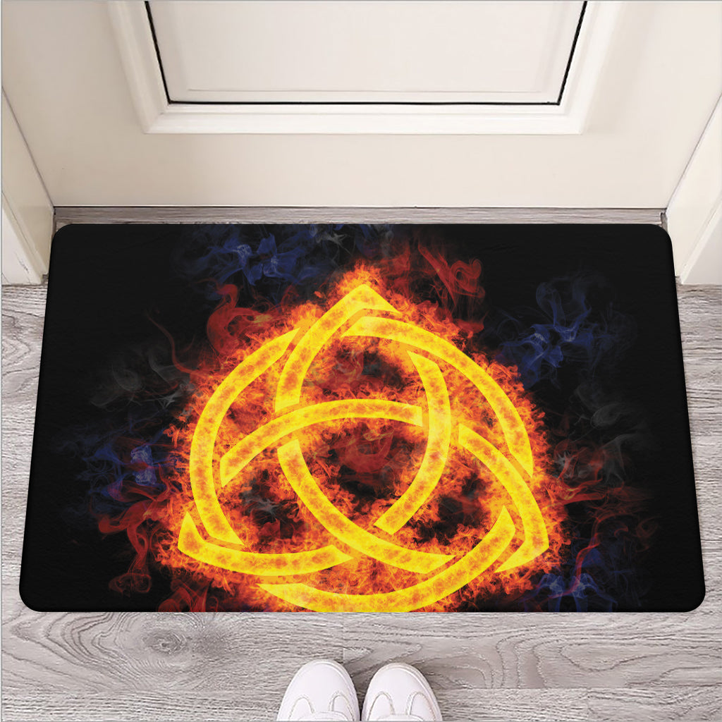 Fire Celtic Knot Print Rubber Doormat