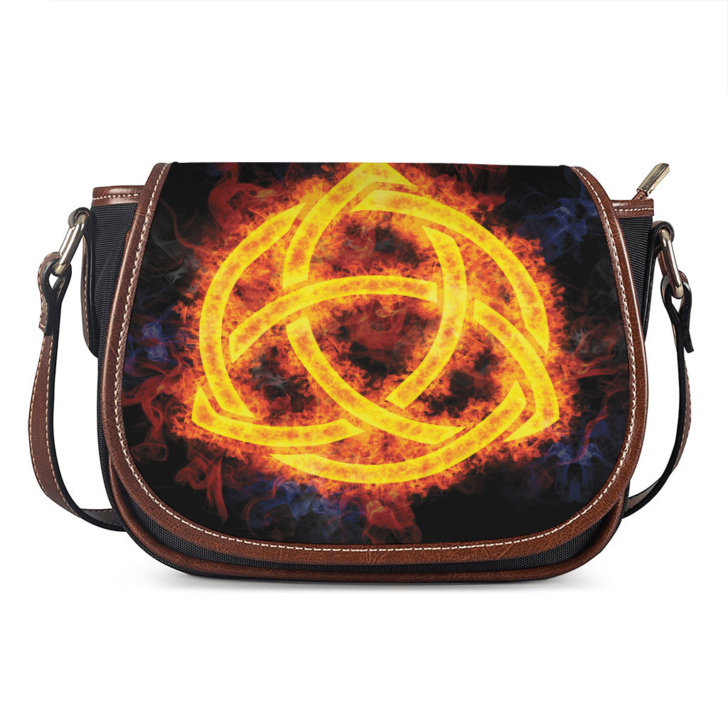 Fire Celtic Knot Print Saddle Bag