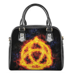 Fire Celtic Knot Print Shoulder Handbag