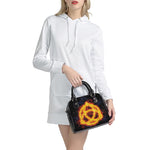 Fire Celtic Knot Print Shoulder Handbag