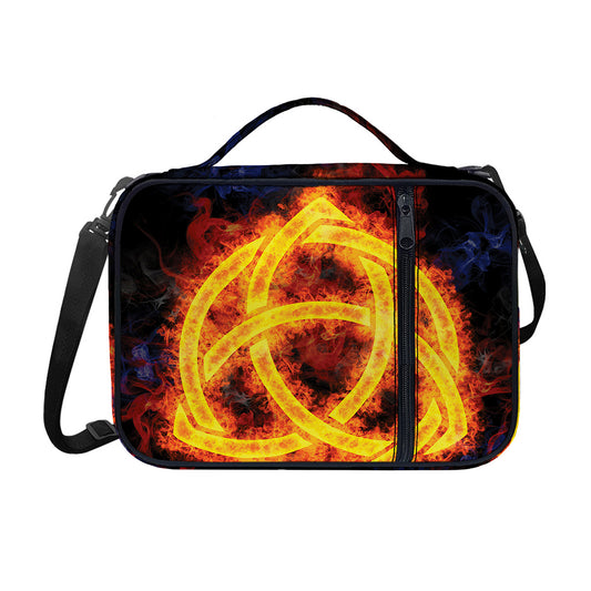Fire Celtic Knot Print Shoulder Strap Bible Bag