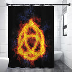 Fire Celtic Knot Print Shower Curtain