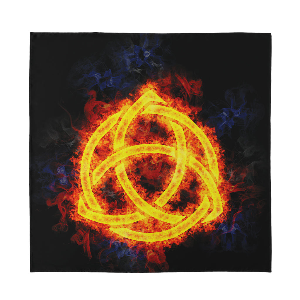 Fire Celtic Knot Print Silk Bandana