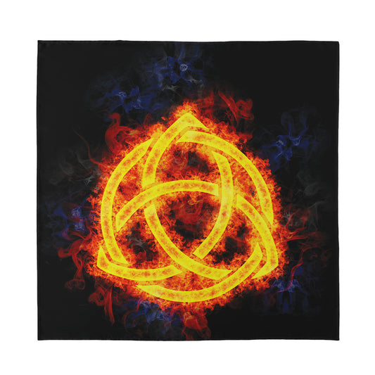 Fire Celtic Knot Print Silk Bandana