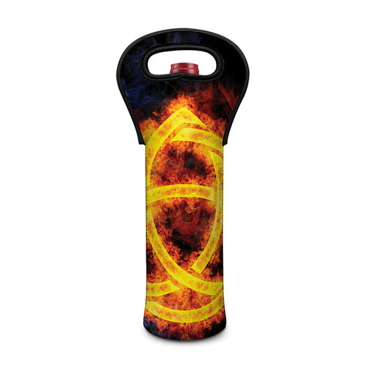 Fire Celtic Knot Print Single Neoprene Wine Tote