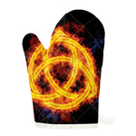 Fire Celtic Knot Print Single Oven Mitt
